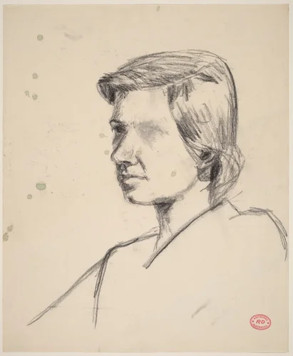 Untitled [portrait] by Richard Diebenkorn, drawing, 1955-1967