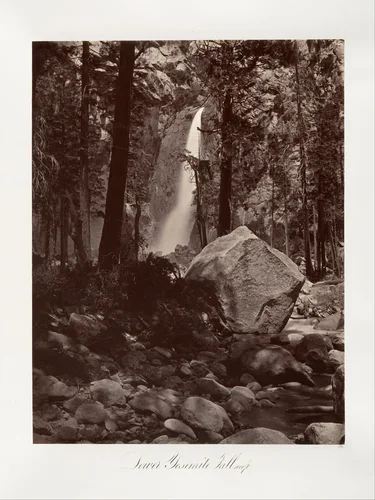 Lower Yosemite Fall, 1,600 feet by Carleton E. Watkins, photograph, 1870-1874
