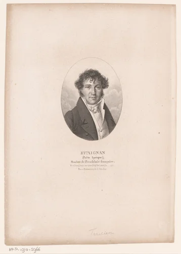 Portret van Étienne Aignan by Ambroise Tardieu, print, 1820-1828