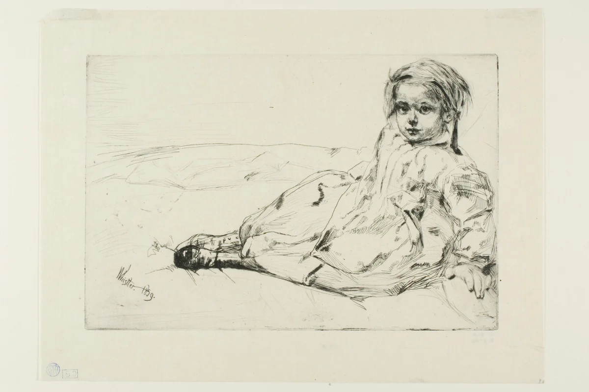 Bibi Valentin by James McNeill Whistler, print, 1859