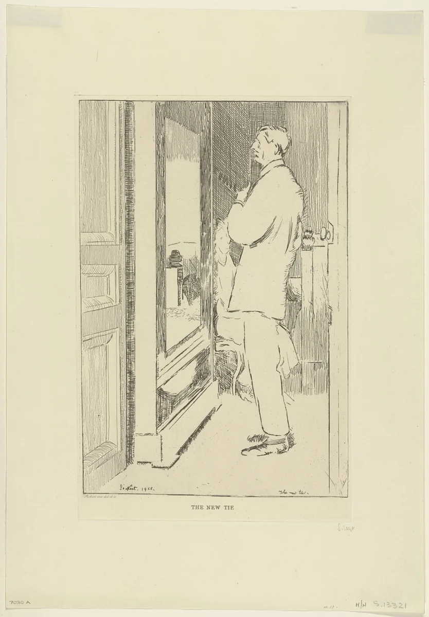 The New Tie by Walter Richard Sickert, print, 1922