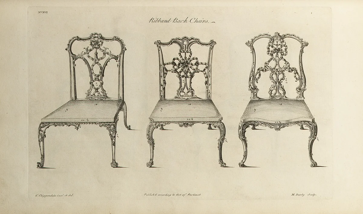 The Gentleman and Cabinet-maker's Director: Being a Large Collection of . . . Designs of Household Furniture in the Gothic, Chinese and Modern Taste . . . by Thomas Chippendale, artwork, 1754