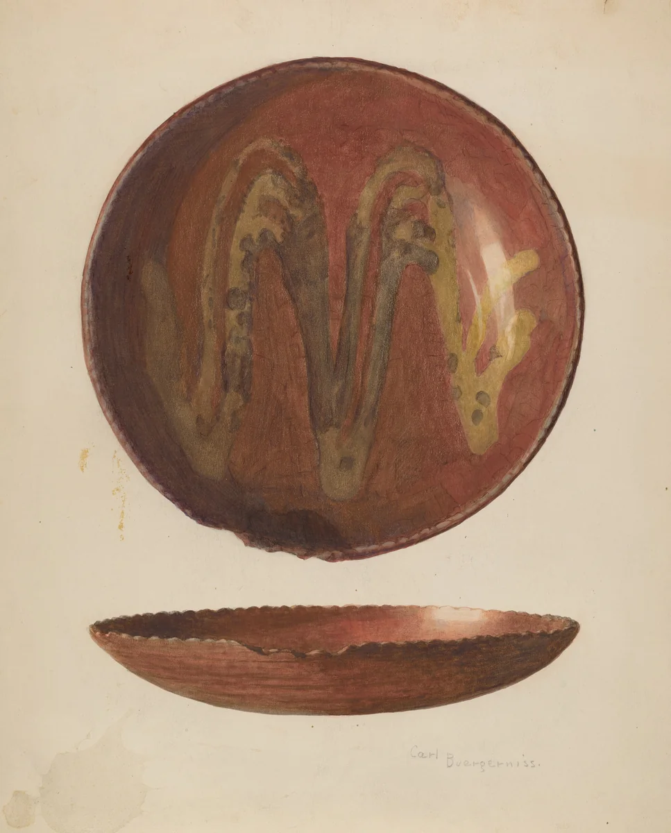 Pie Plate by Carl Buergerniss, index of american design, 1939