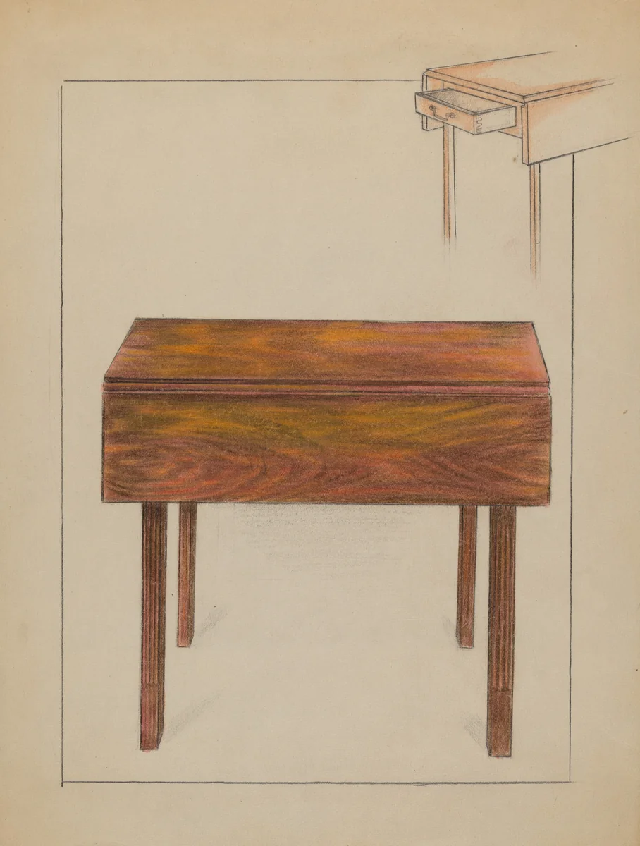 Drop Leaf Table by Ruth Bialostosky, index of american design, 1935-1942