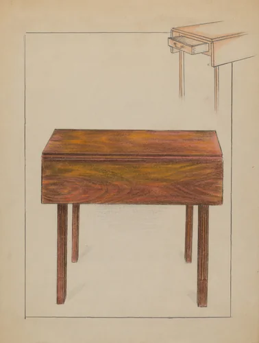 Drop Leaf Table by Ruth Bialostosky, index of american design, 1935-1942