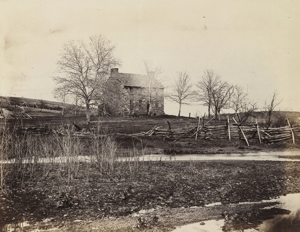 Mathew's house, Battle-Field of Bull Run by Alexander Gardner, photograph, 1862