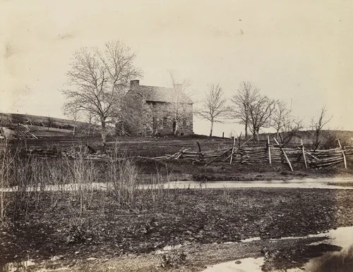 Mathew's house, Battle-Field of Bull Run by Alexander Gardner, photograph, 1862
