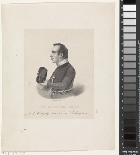 Portret van geestelijke Père Bernard by anonymous, print, 1809-1850