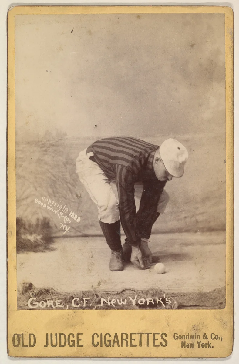 Gore, Center Field, New York, from the series Old Judge Cigarettes by Goodwin & Company, photograph, 1888