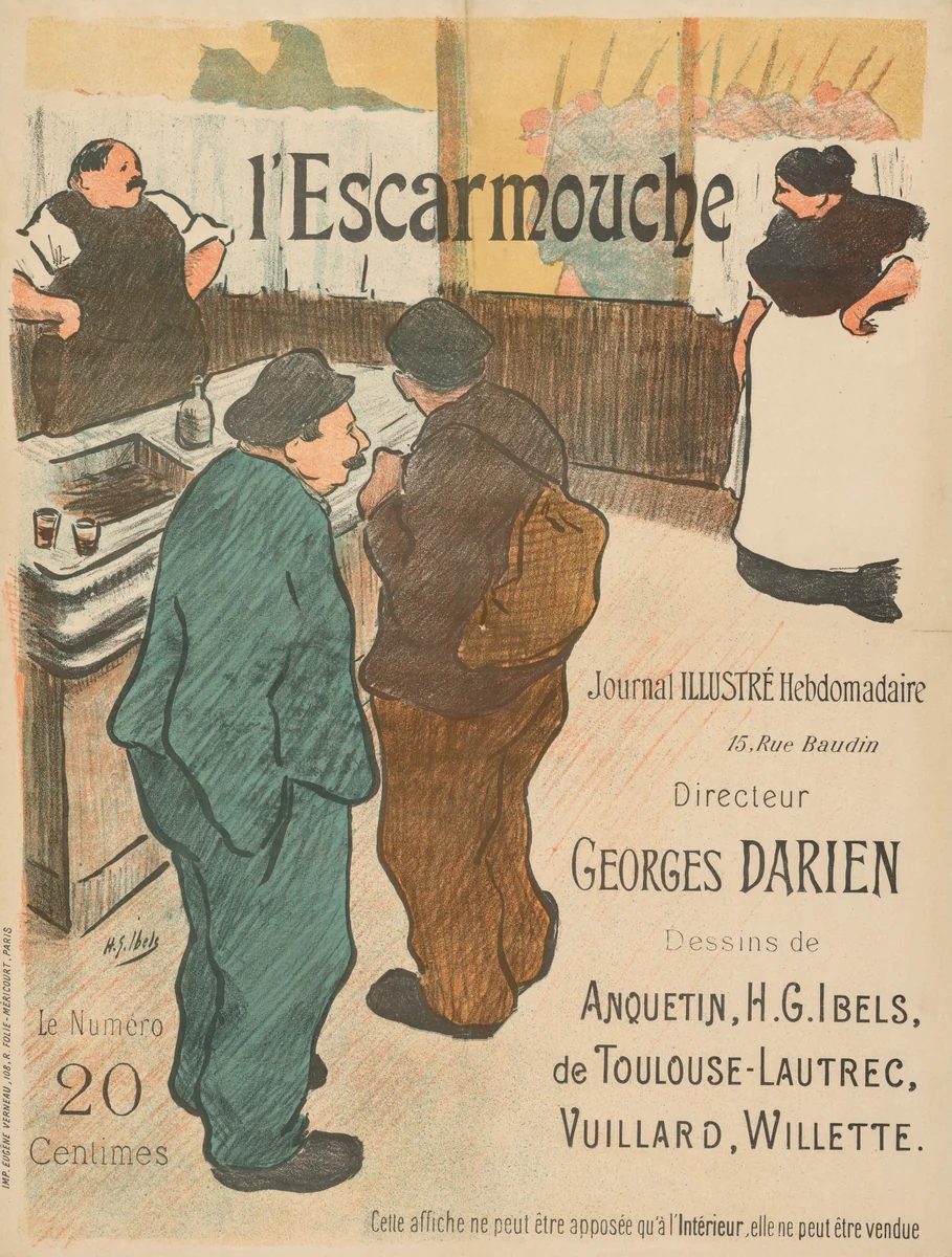Illustration for L'Escarmouche by Henri Gabriel Ibels, print, 1892-1894