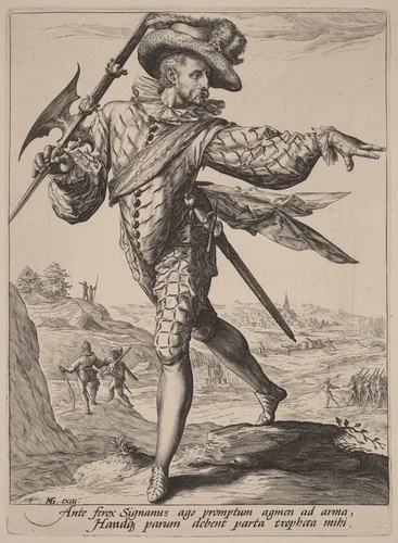 Sergeant by Jacques de Gheyn II, portfolio, 1587