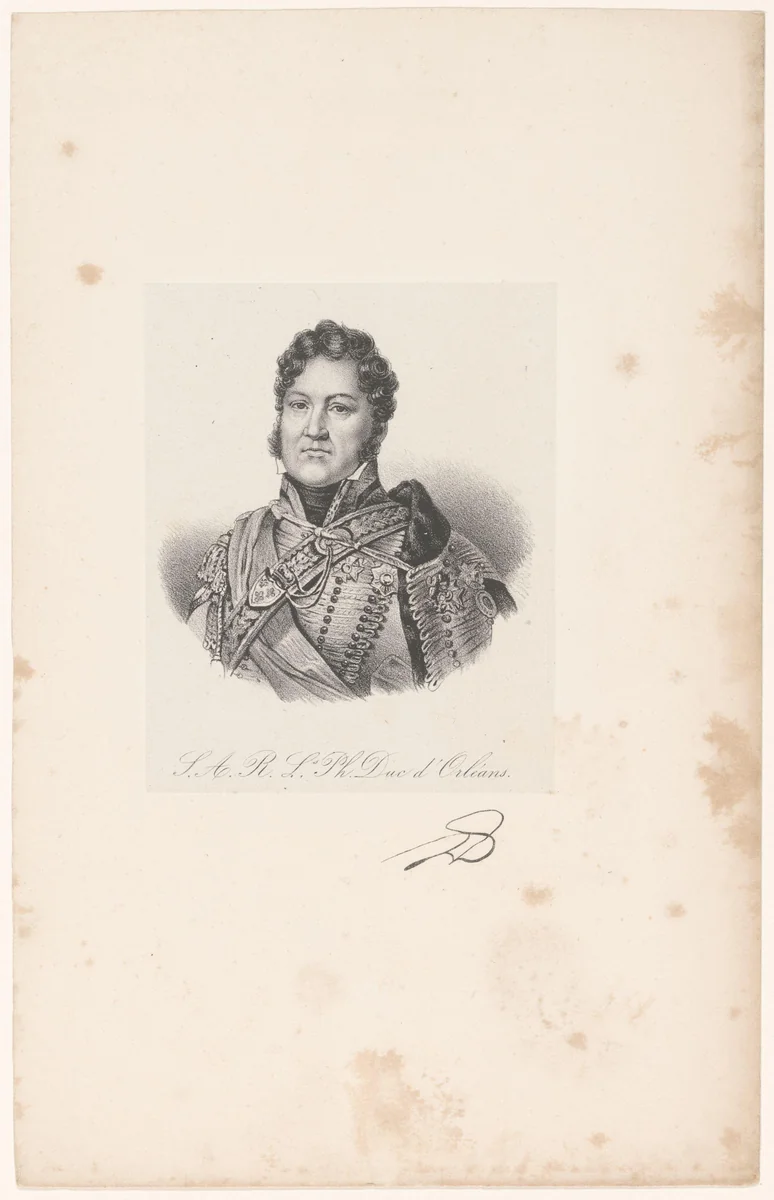 Portret van Lodewijk Filips I van Frankrijk by anonymous, print, 1818-1842