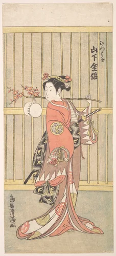 The Actor Yamashita Kinsaku in the Role of Mutsuhana by Torii Kiyomitsu, print, 1767-1777