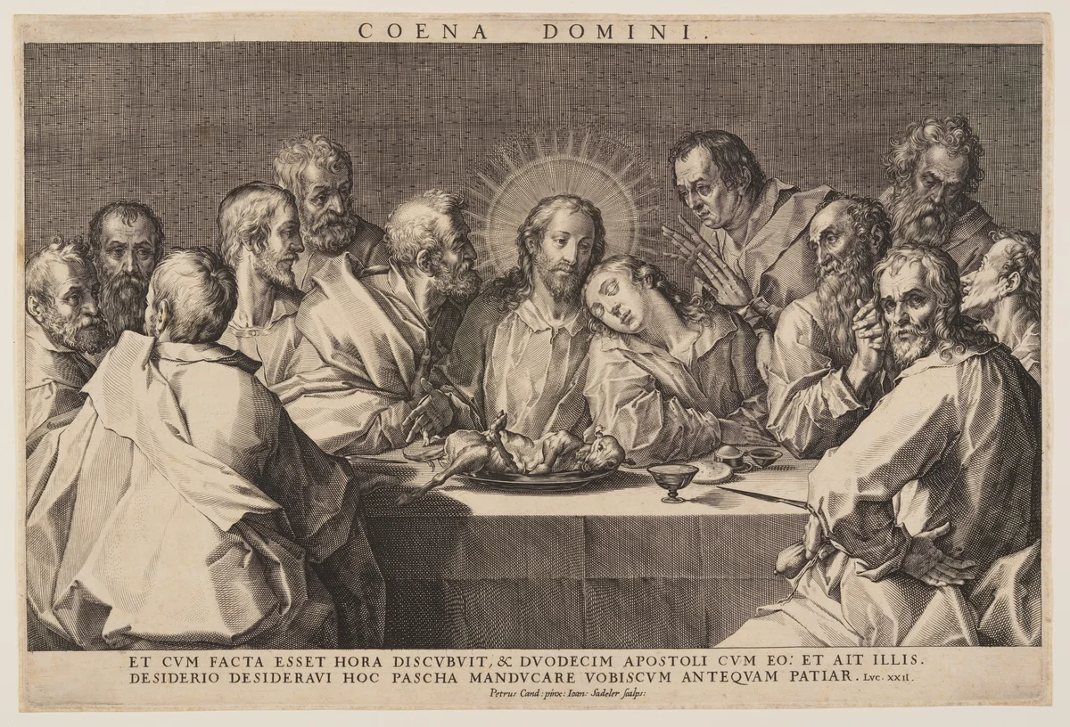 The Last Supper by Jan Sadeler I, print, 1590