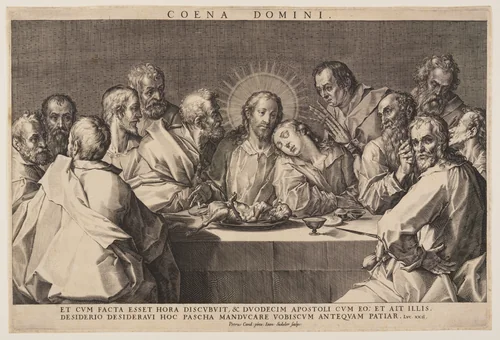 The Last Supper by Jan Sadeler I, print, 1590