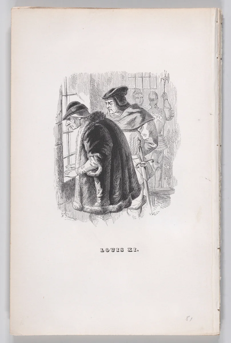 Louis XI, from "The Complete Works of Béranger" by J. J. Grandville, print, 1836