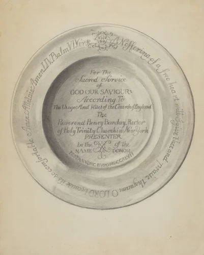 Silver Plate by James O'Mara, index of american design, 1935-1942