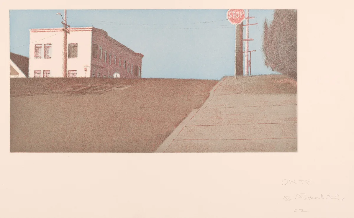 Potrero Intersection-Blue Sky by Robert Bechtle, print, 2002