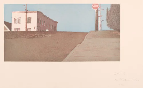 Potrero Intersection-Blue Sky by Robert Bechtle, print, 2002