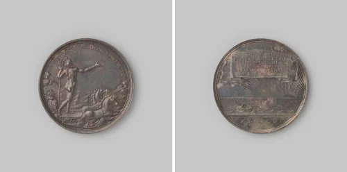 Op de demping van het aansprekersoproer te Amsterdam naar aanleiding van de keur op het begraven by I. Roskam, metalwork, 1696