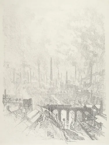 Munitions City, No.I by Joseph Pennell, print, 1916