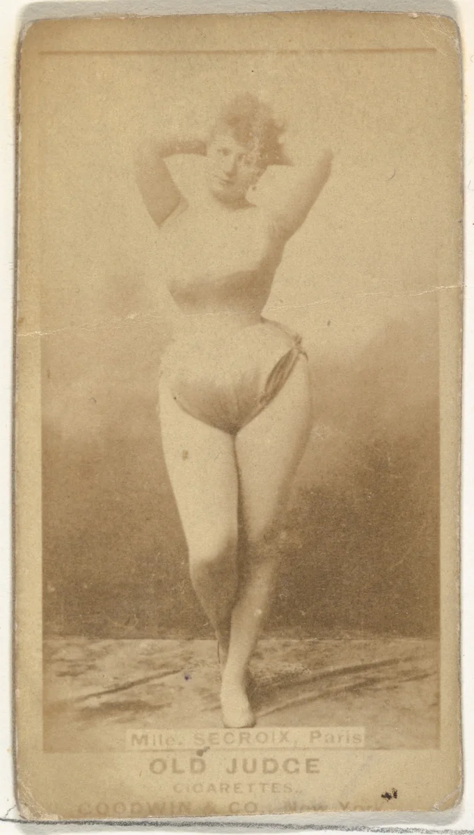 Mlle. Secroix, Paris, from the Actors and Actresses series (N171) for Old Judge Cigarettes by Goodwin & Company, photograph, 1886-1890