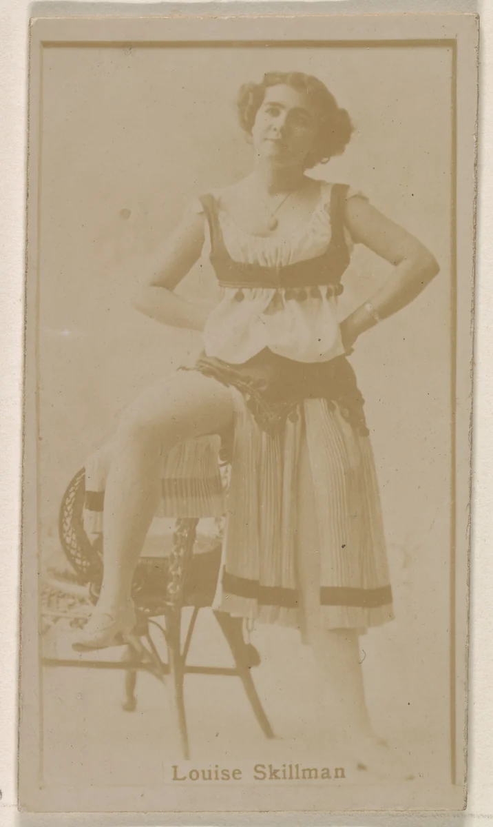 Louise Skillman, from the Actresses series (N245) issued by Kinney Brothers to promote Sweet Caporal Cigarettes by Kinney Brothers Tobacco Company, photograph, 1890