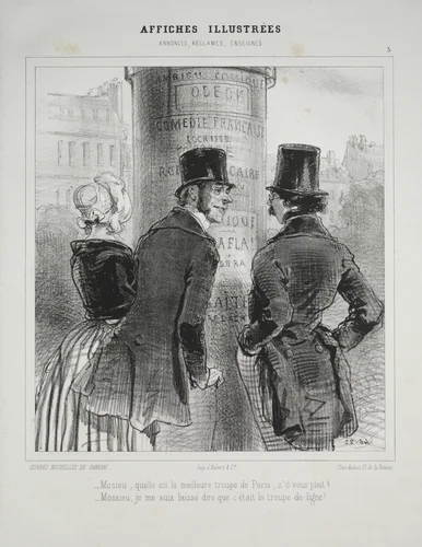 Affiches Illustrées by Paul Gavarni, print, 1824-1866