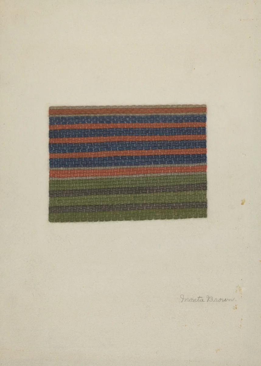 Shaker Rug by Mona Brown, index of american design, 1935-1942