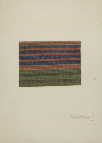 Shaker Rug by Mona Brown, index of american design, 1935-1942