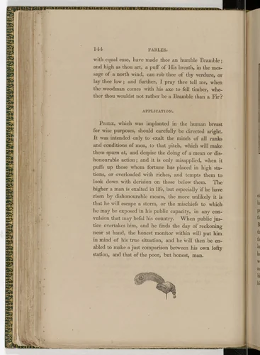 Tailpiece (page 144) from The Fables of Aesop by Thomas Bewick, illustrated book, 1818