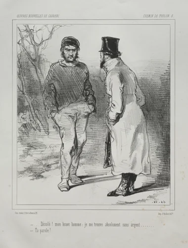 Chemin de Toulon by Paul Gavarni, print, 1824-1866