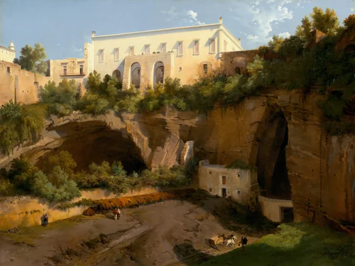 View of a Villa, Pizzofalcone, Naples by Lancelot-Théodore Turpin de Crissé, painting, 1819
