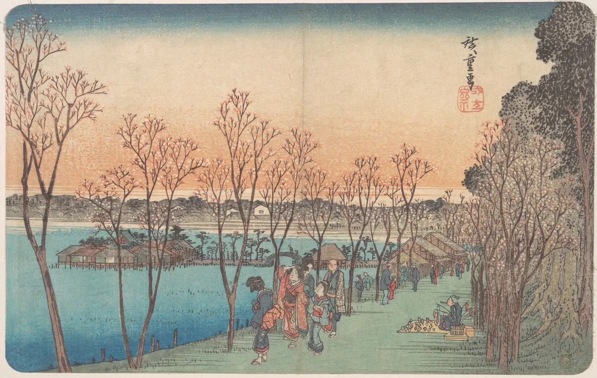 Ueno, Shinobazu no Ike by Utagawa Hiroshige (歌川広重), print, 1833-1837