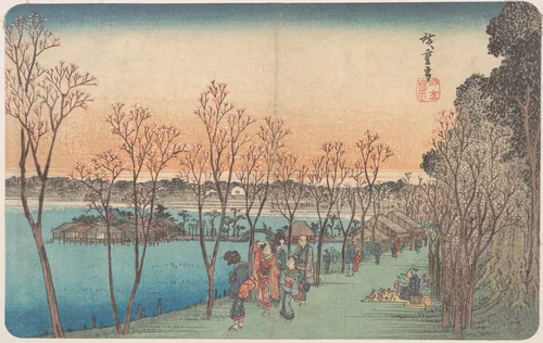Ueno, Shinobazu no Ike by Utagawa Hiroshige (歌川広重), print, 1833-1837