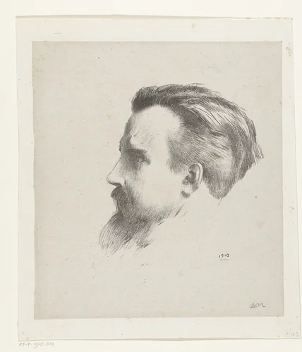 Portret van Maurice Denis by Odilon Redon, print, 1903