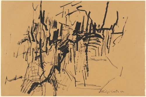 Ascent by Philip Guston, drawing, 1952