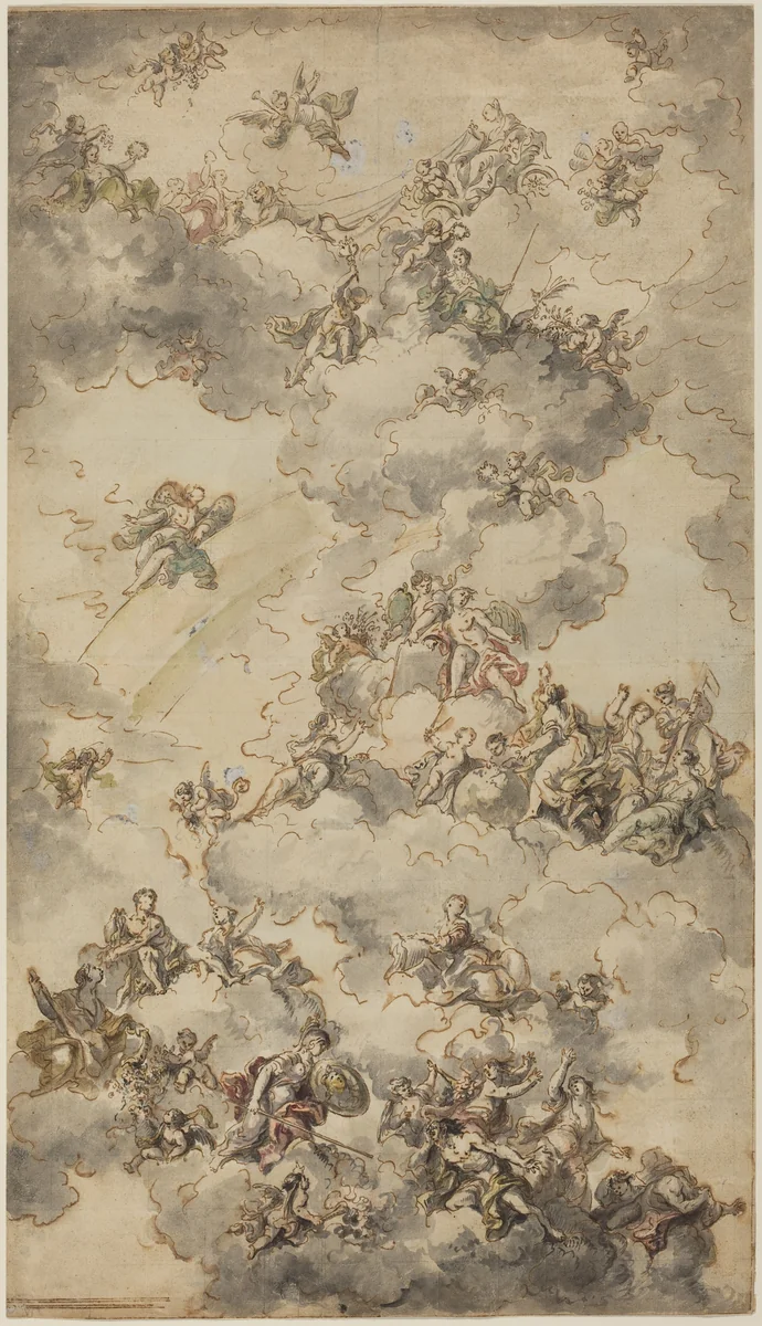 The Triumph of Wisdom by Bartolomeo Tarsia, drawing, 1690-1765
