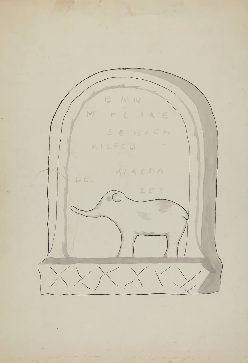 Tombstone by J. Henry Marley, index of american design, 1936
