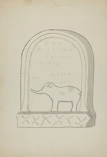 Tombstone by J. Henry Marley, index of american design, 1936