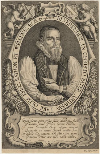 Arthur Lake, Bishop of Bath and Wells by John Payne, print, 1607-1647