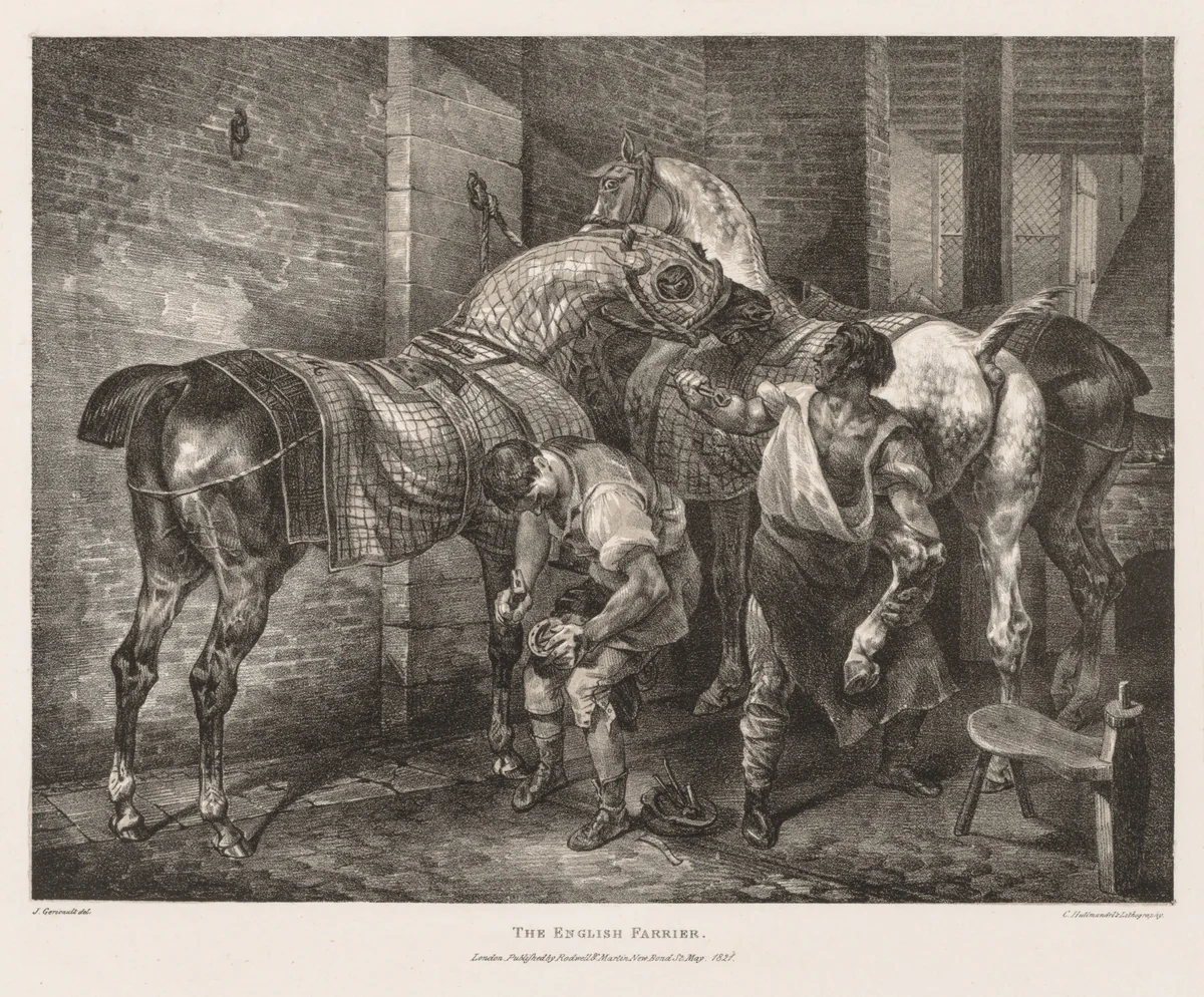 Various Subjects Drawn from Life and on Stone: The English Farrier by Théodore Géricault, print, 1821