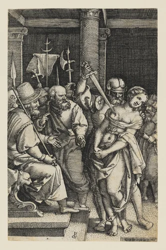 Virginia Killed by Her Father, Lucius Virginius by Georg Pencz, print, 1541-1552