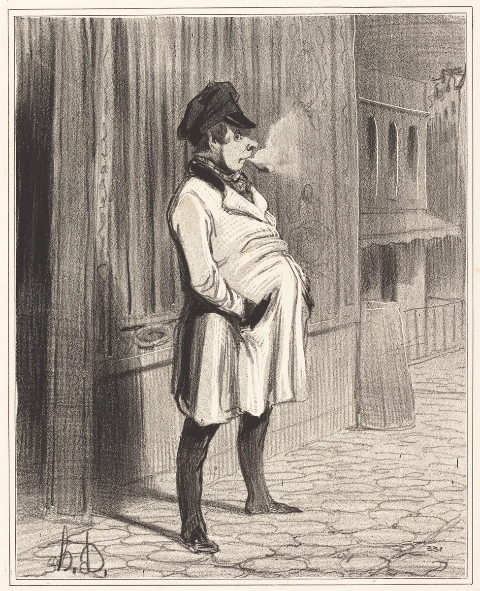 Le Claqueur by Honoré Daumier, print, 1842