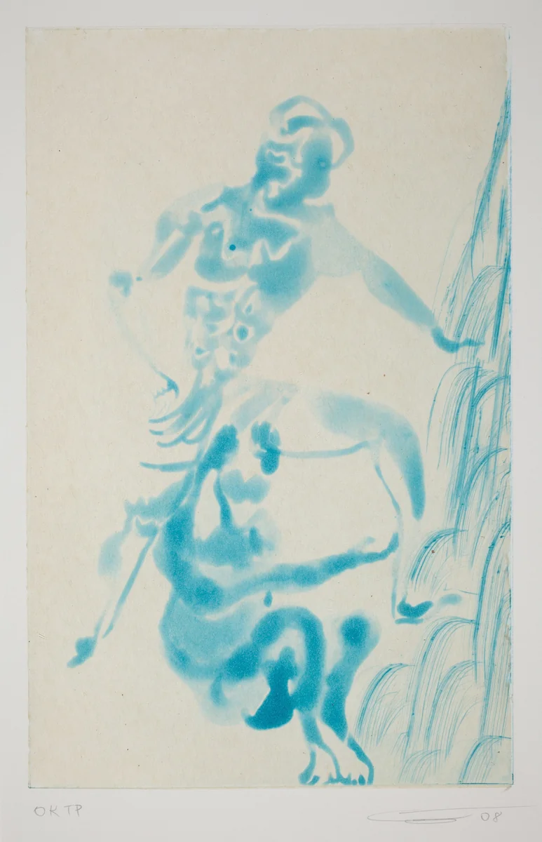 Rainbow - Turquoise Duo by Chris Ofili, print, 2008