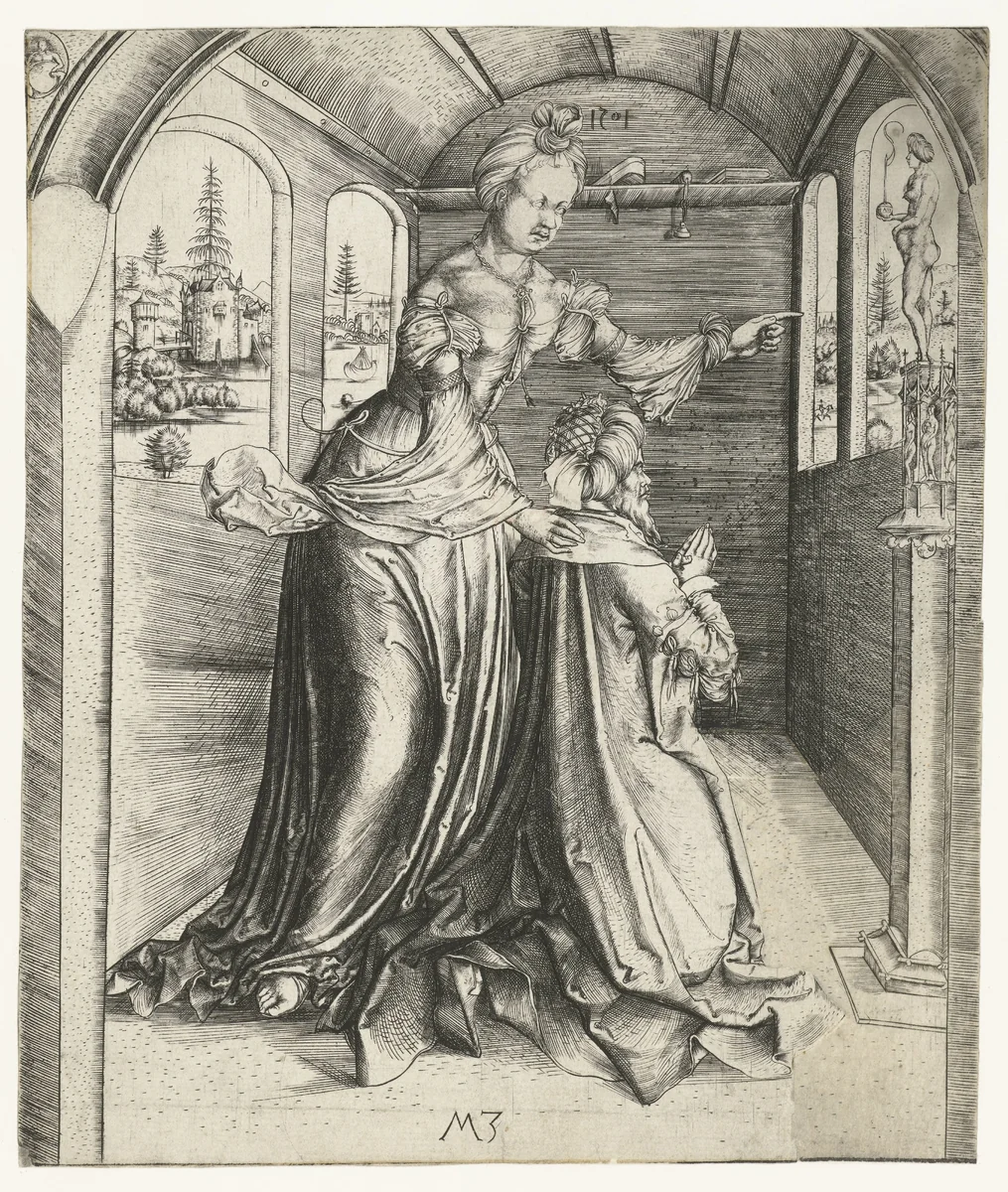 Salomo's afgoderij by Unknown, print, 1501