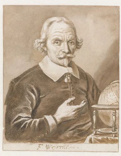 Portret van Frederik Adriaensz. Westphalen by Jan de Bisschop, drawing, 1648-1653