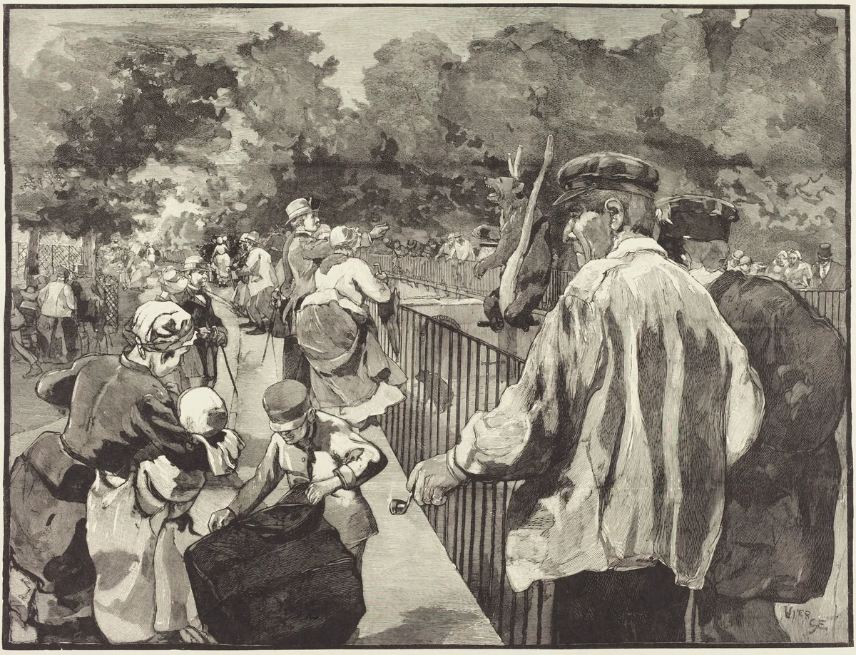 Au Jardin des Plantes by Daniel Vierge, portfolio, 1889