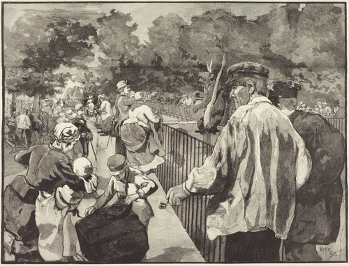 Au Jardin des Plantes by Daniel Vierge, portfolio, 1889