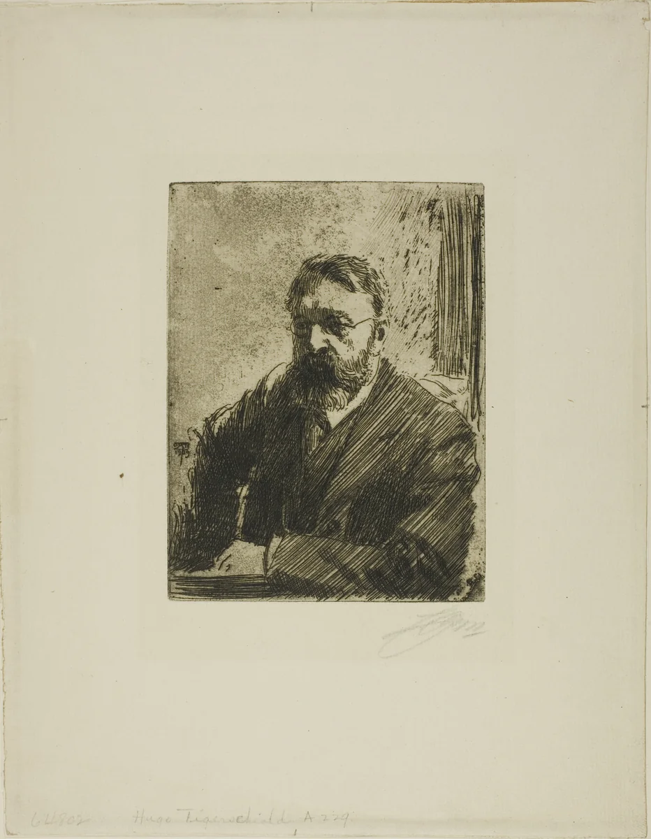Hugo Tigerschiöld by Anders Zorn, print, 1909